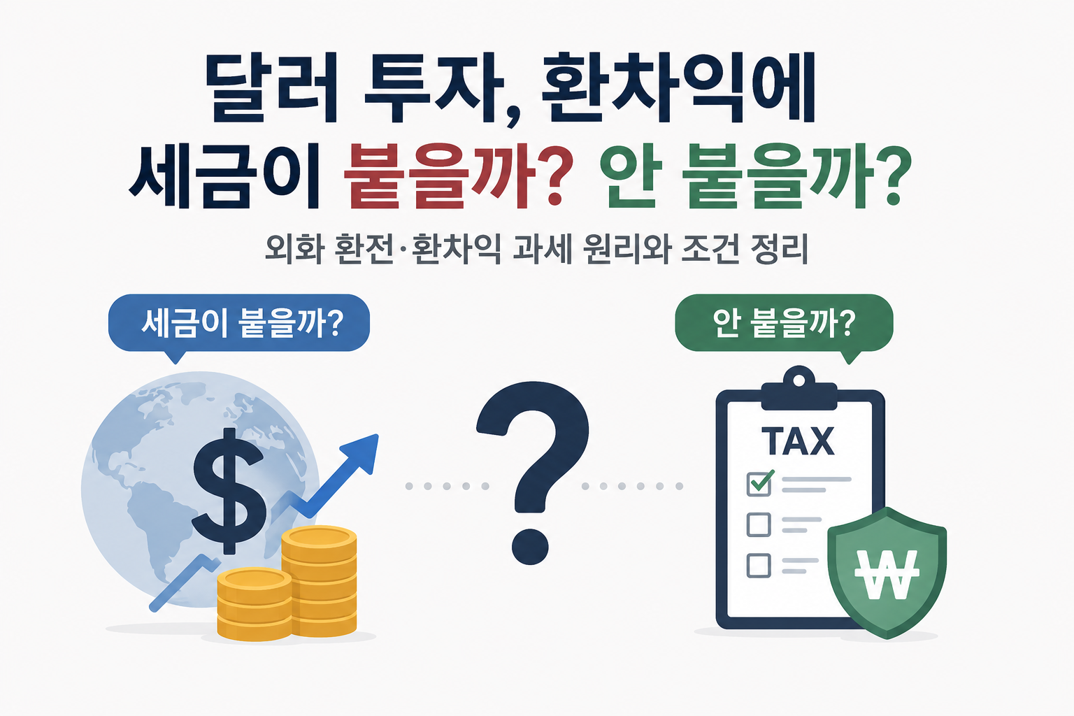 달러 투자, 환차익에 세금이 붙을까 안 붙을까