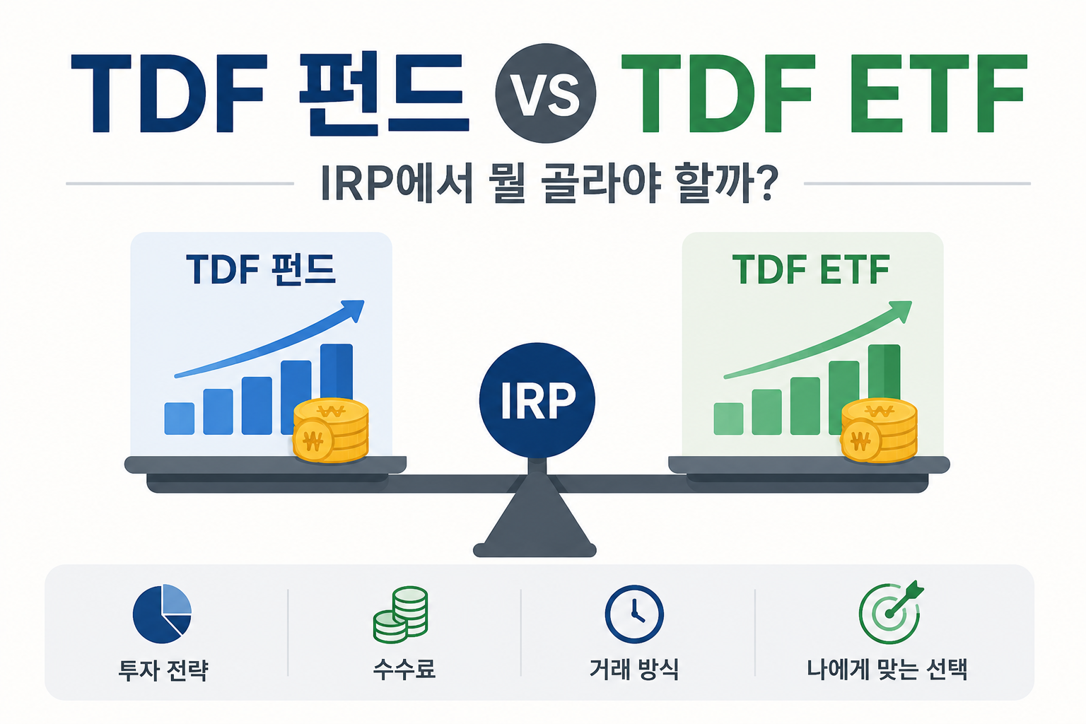 TDF 펀드 vs TDF ETF, IRP에서 뭘 골라야 할까