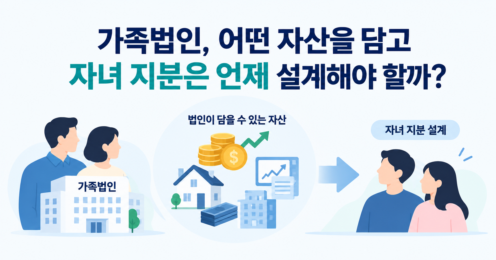 가족법인, 어떤 자산을 담고 자녀 지분은 언제 설계해야 할까