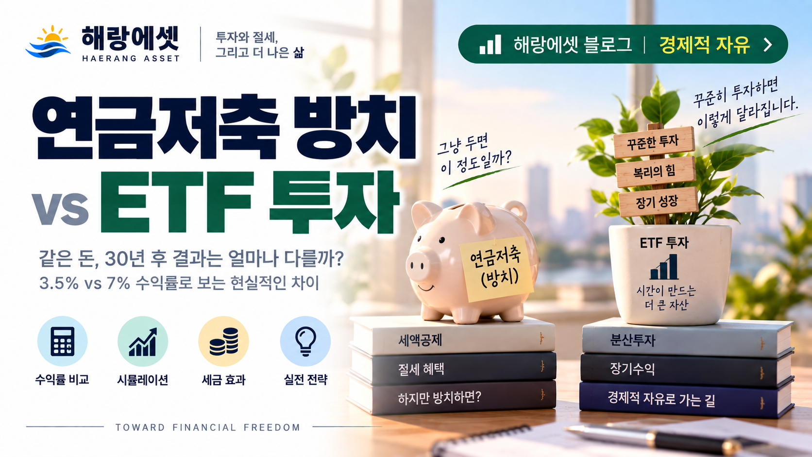 연금저축 방치하면 얼마나 손해? 원리금보장형 vs ETF 20년 비교