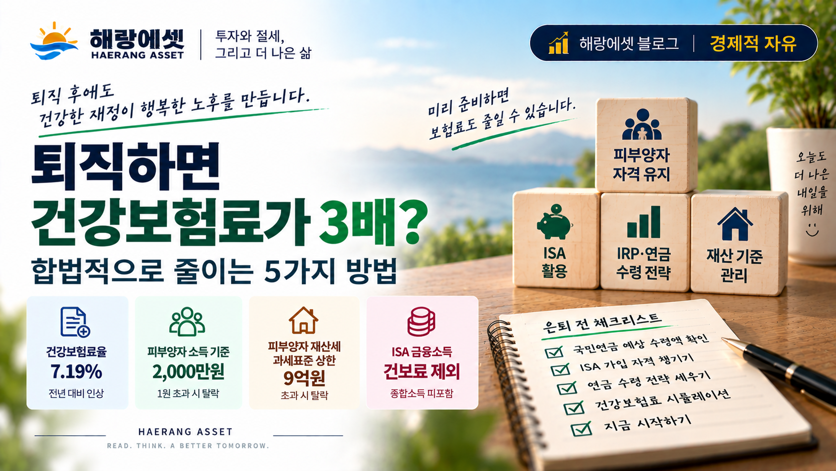퇴직 후 건강보험료 절감 전략