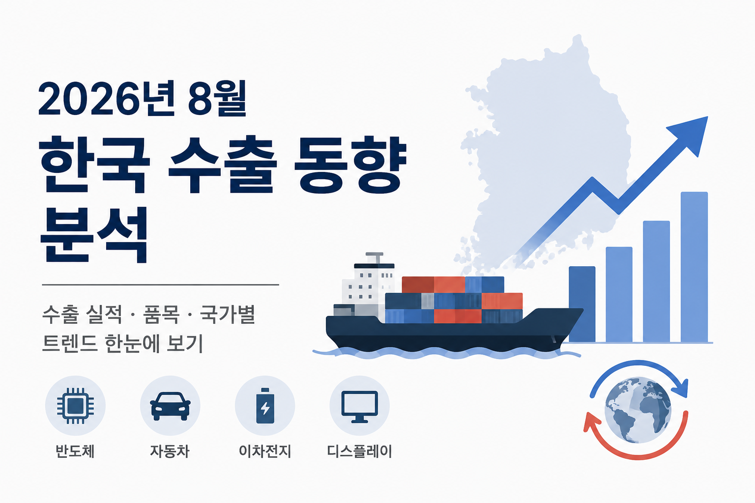 [시장분석] 한국 수출 8월 982억 달러 — 반도체 사상 최대, 3개월 연속 900억달러의 구조를 분석한다 (2026년 8월)