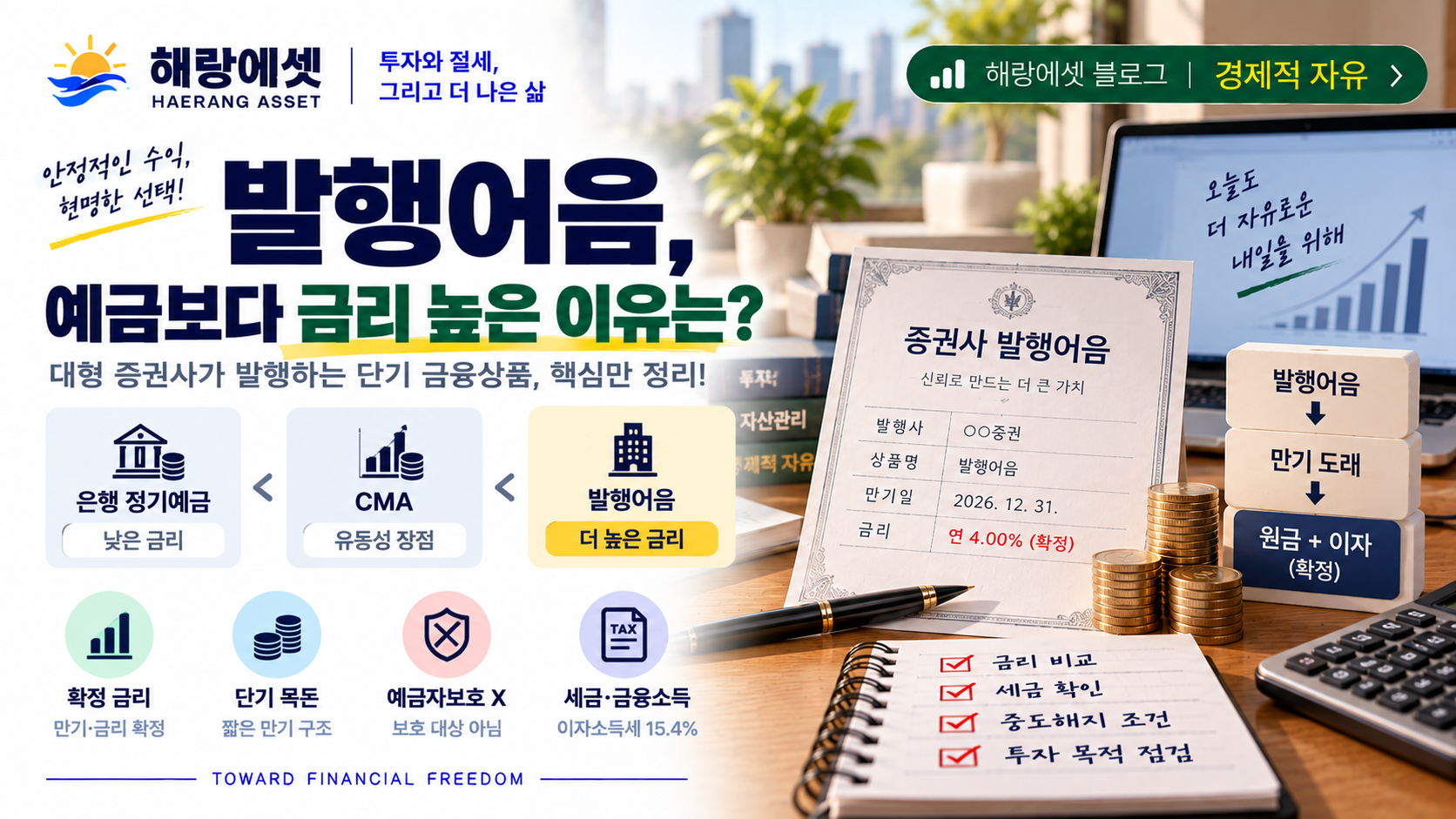 발행어음, 예금보다 높은 금리의 이유